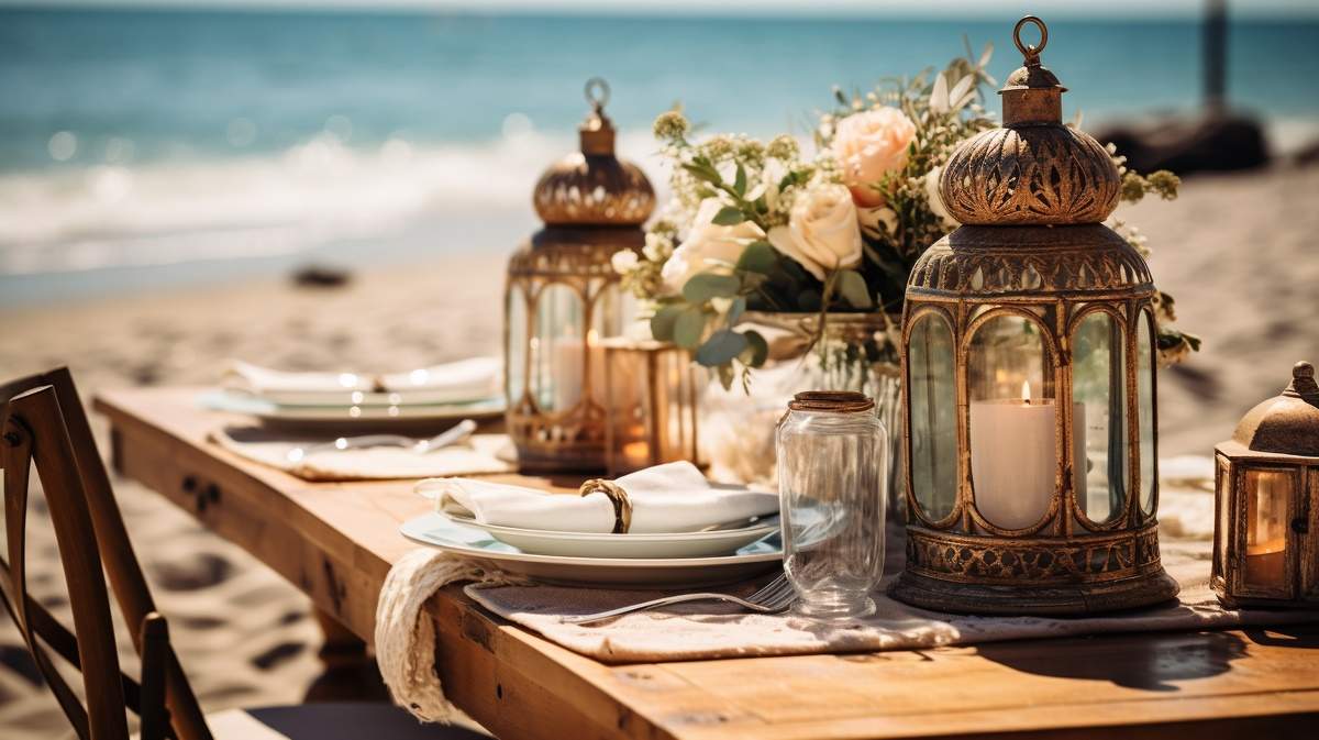 Soirée d'entreprise sur une plage